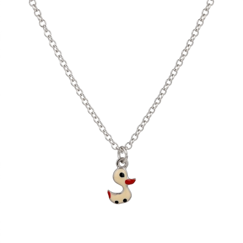 925 silver cute duck charm necklace 925 silver cute duck charm necklace