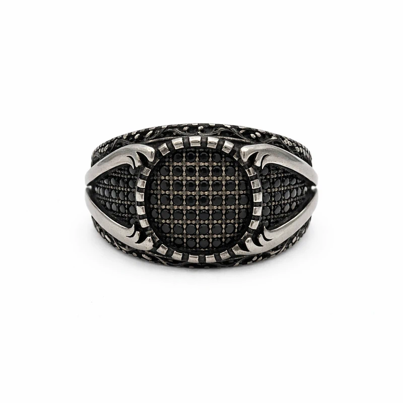 925 silver black stone statement ring for men 925 silver black stone statement ring for men