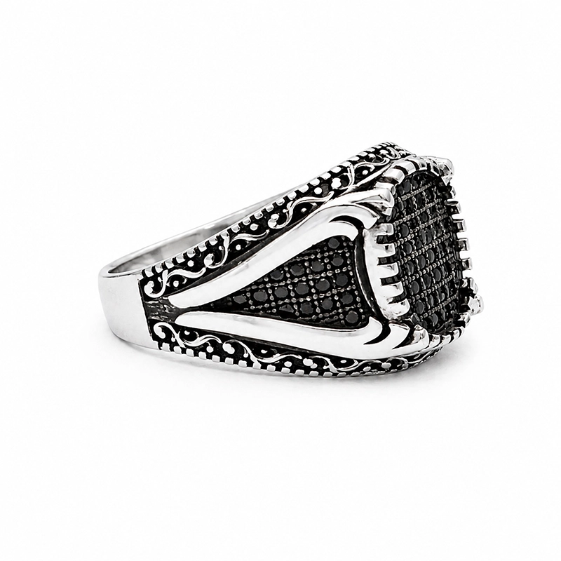 925 silver black stone statement ring for men 925 silver black stone statement ring for men