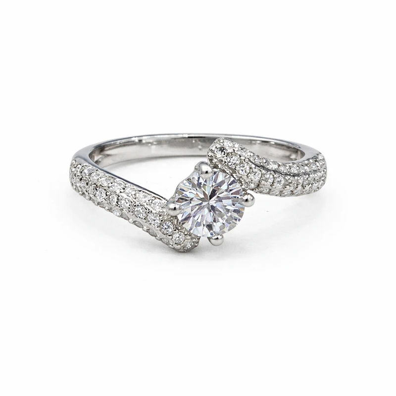 925 silver round zircon twist wrap ring 925 silver round zircon twist wrap ring