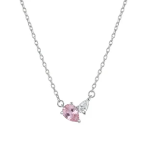 925 silver double teardrop necklace