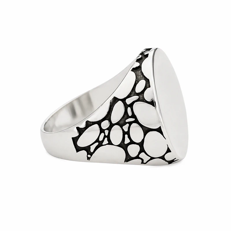 925 silver modern abstract signet ring for men 925 silver modern abstract signet ring for men