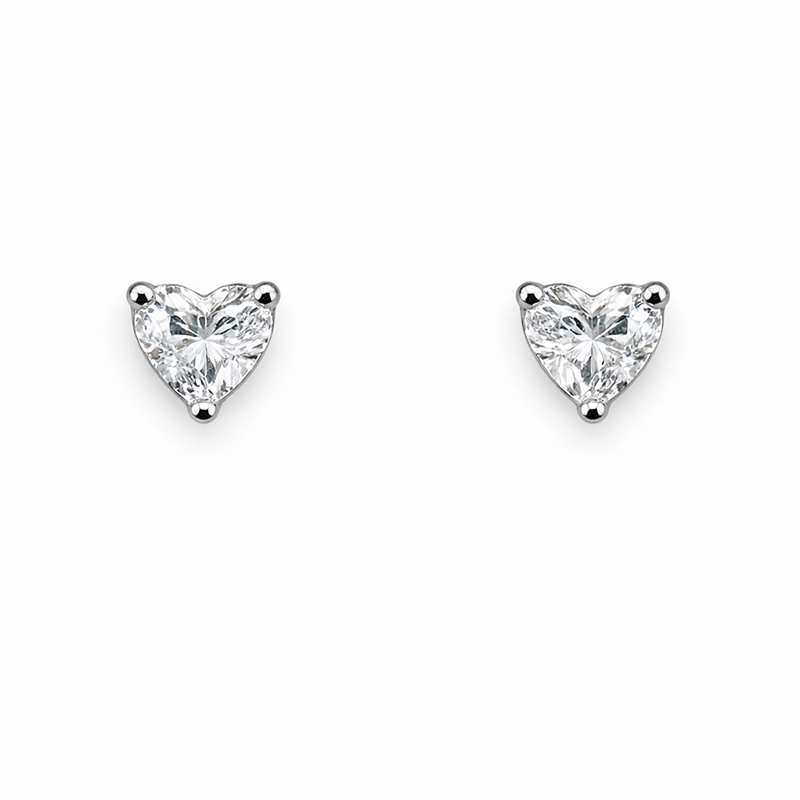 925 silver heart cut zircon stud earrings 925 silver heart cut zircon stud earrings