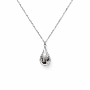 925 silver minimal teardrop necklace