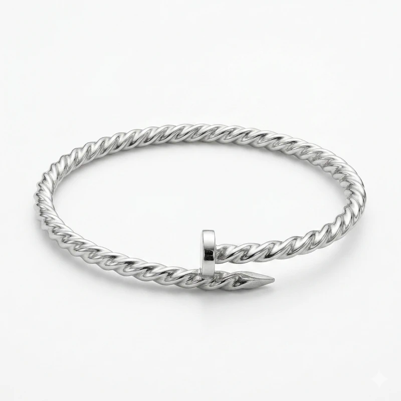 925 sterling silver twisted nail bracelet 925 sterling silver twisted nail bracelet