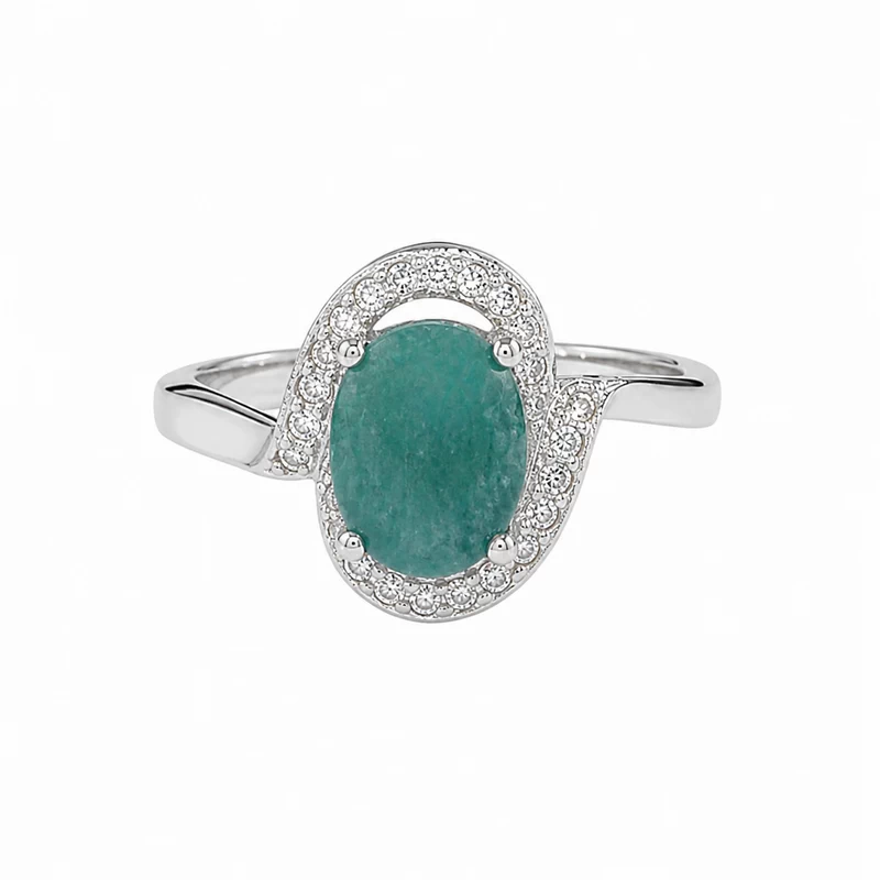 925 silver emerald swirl halo ring 925 silver emerald swirl halo ring
