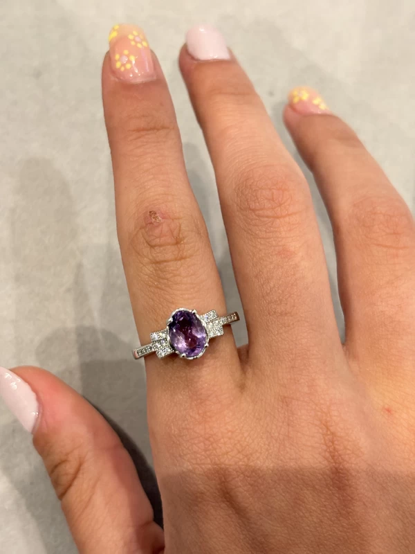 925 silver amethyst zircon ring 925 silver amethyst zircon ring