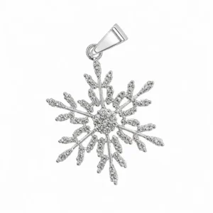 925 silver snowflake pendant
