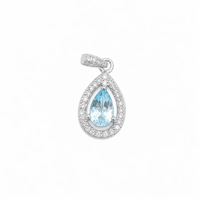 925 silver aquamarine gemstone teardrop pendant 925 silver aquamarine gemstone teardrop pendant