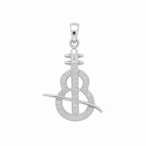 925 silver treble clef pendant