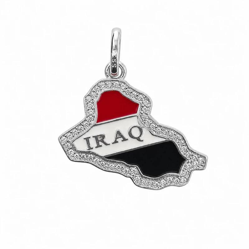 925 silver iraq map pendant 925 silver iraq map pendant