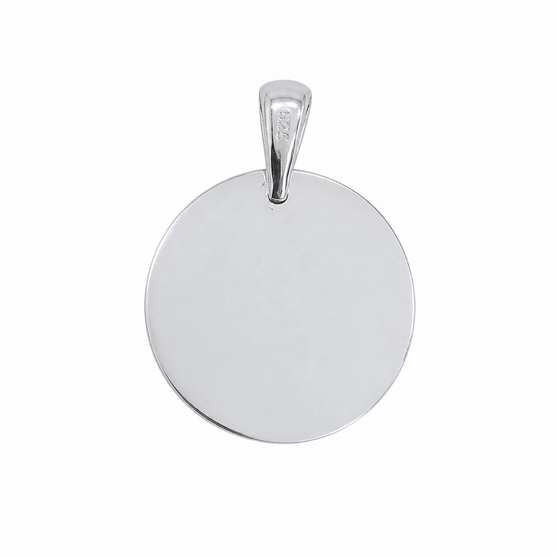 925 silver engravable round pendant 925 silver engravable round pendant