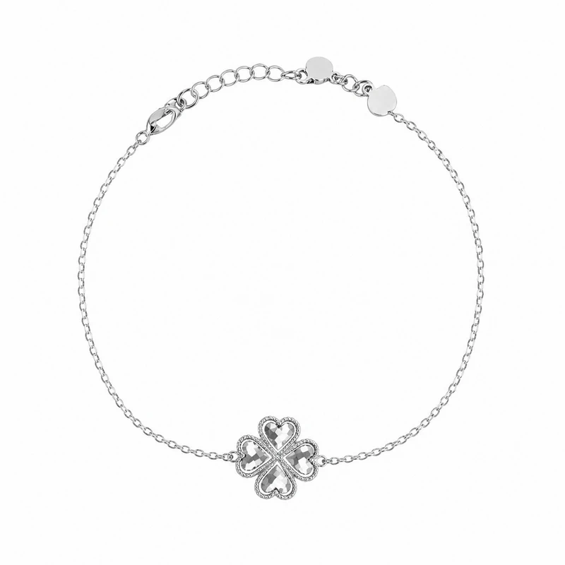 925 silver four heart clover zircon bracelet 925 silver four heart clover zircon bracelet