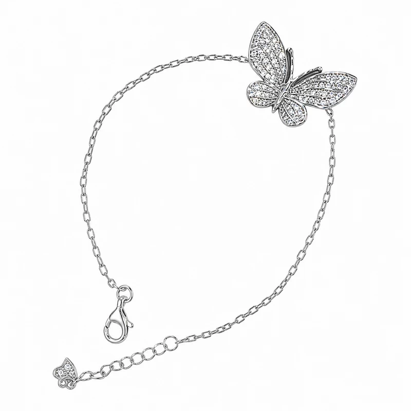 925 silver butterfly zircon bracelet 925 silver butterfly zircon bracelet