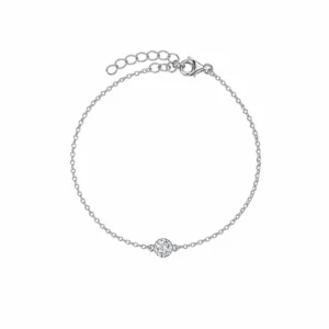 925 silver solitaire zircon bracelet