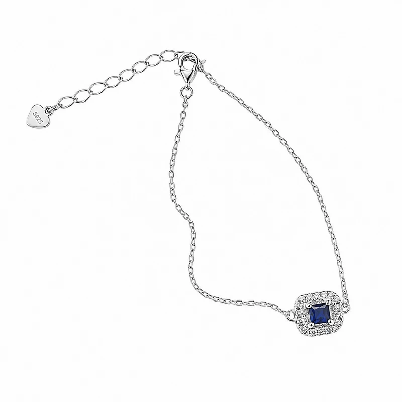 925 silver blue zircon bracelet 925 silver blue zircon bracelet