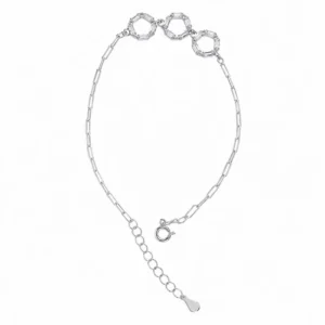 925 silver geometric link bracelet