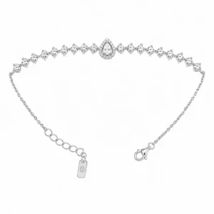 925 silver pear cut zircon bracelet