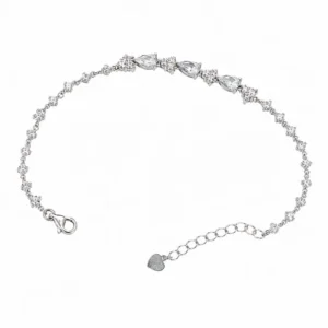 925 silver pear cut zircon bracelet