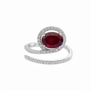 925 silver ruby wrap ring
