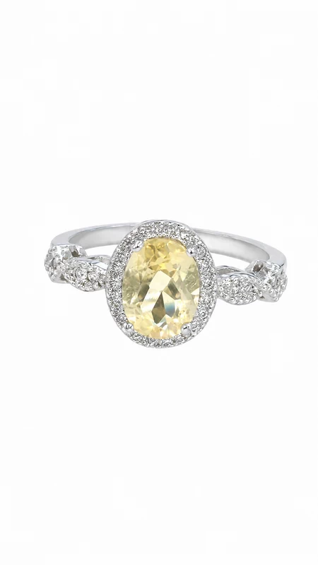 925 silver citrine twist halo ring 925 silver citrine twist halo ring