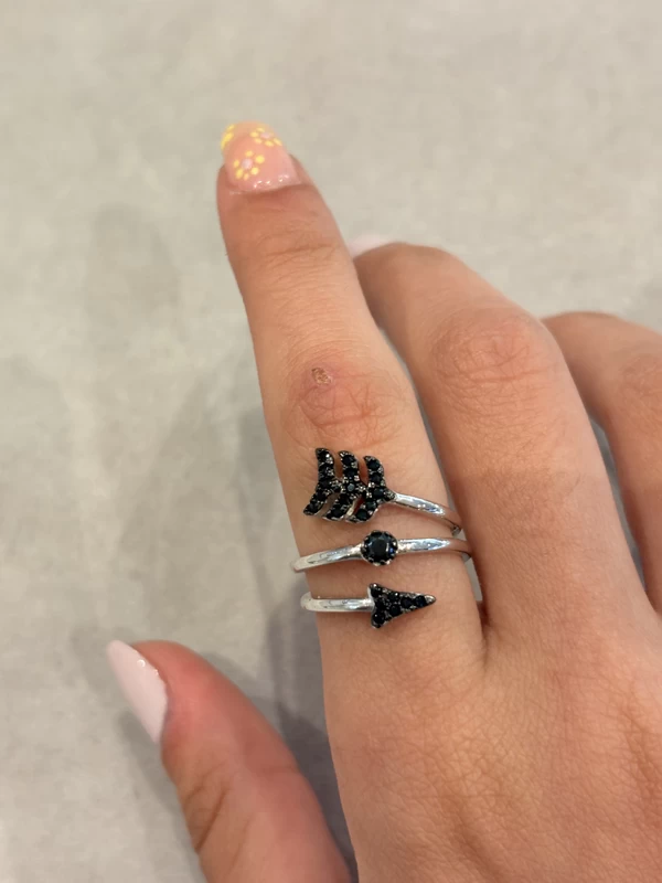 925 silver black zircon wrap ring 925 silver black zircon wrap ring