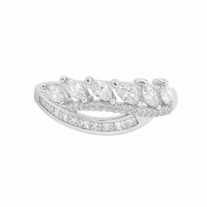 925 silver laurel zircon ring