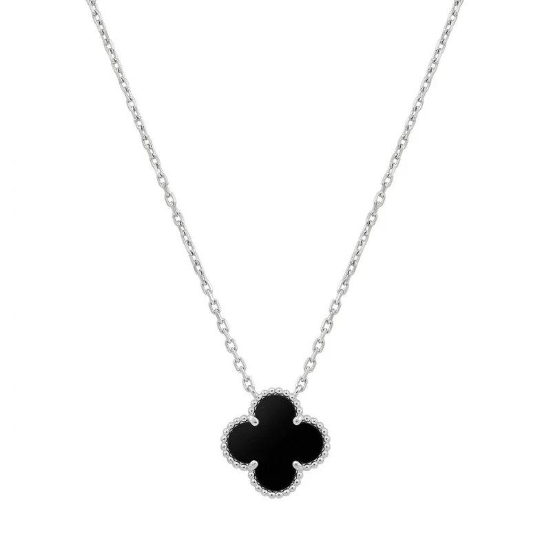 925 silver black clover necklace 925 silver black clover necklace