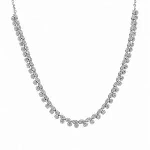 925 silver zircon tennis necklace