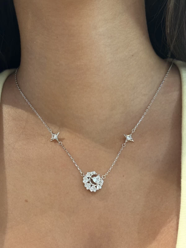 925 silver moon & stars necklace 925 silver moon & stars necklace